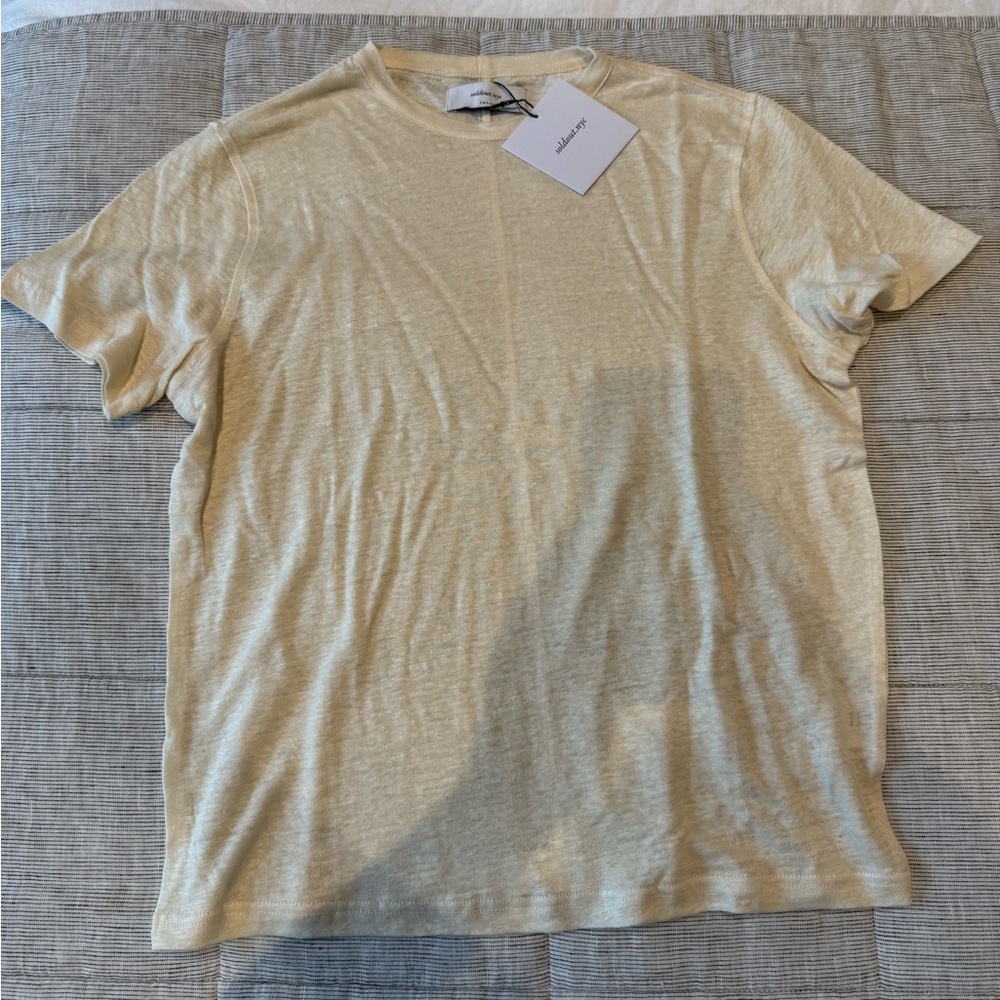 Soldout NYC Linen Cream T-Shirt - NWT